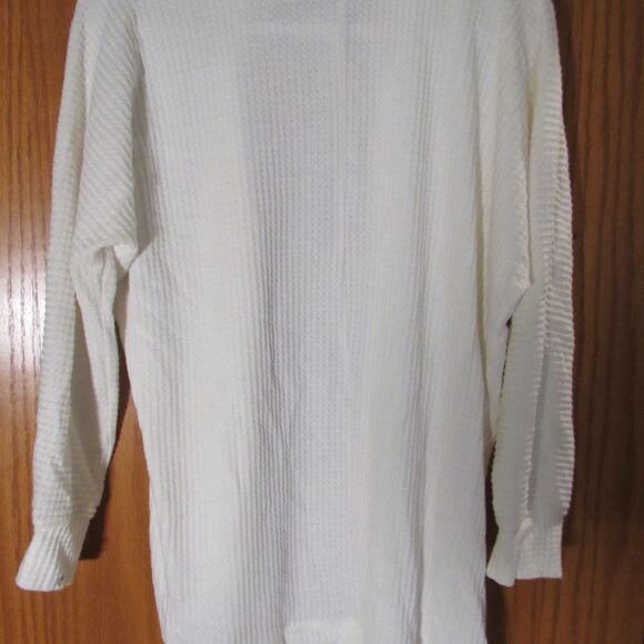 Maurices White Waffle-Knit Boyfriend Cardigan – Size Small - Picture 5 of 5